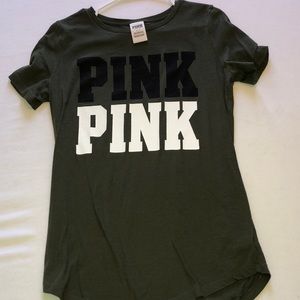 PINK olive green shirt